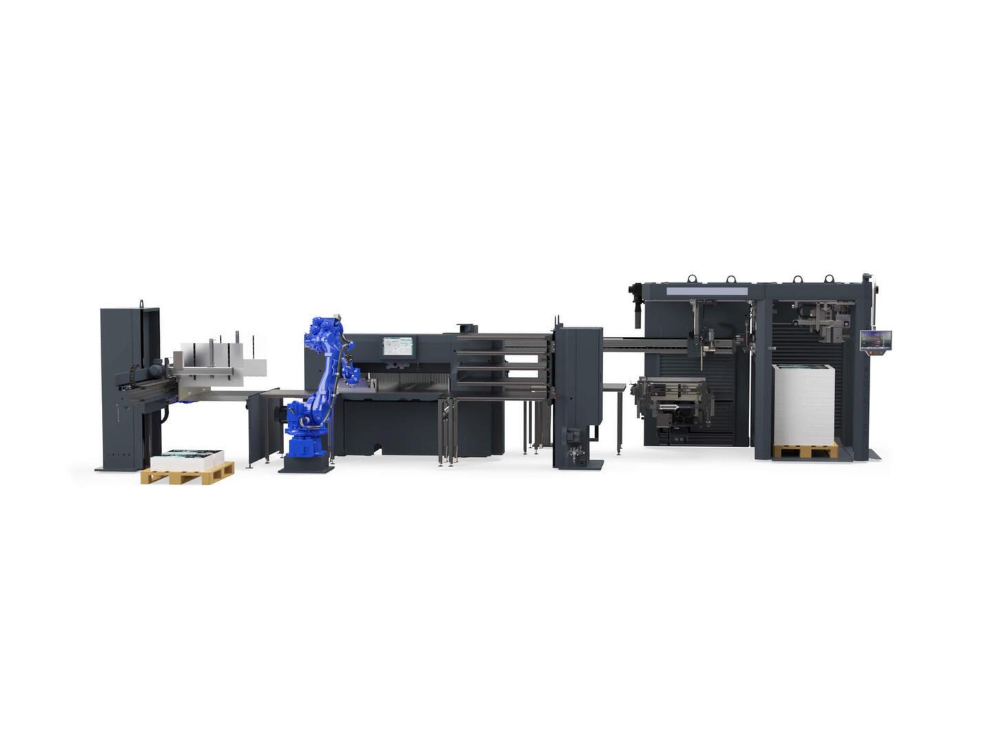 Vollautomatisierung mit Robotic Cutting (RC) - Abbildungen zeigen Maschinen vom Partner BPF